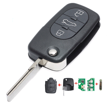 For Audi A6 TT 1998 - 2006 433.92MHz 4D0837231K 3 Buttons Car Key Fob